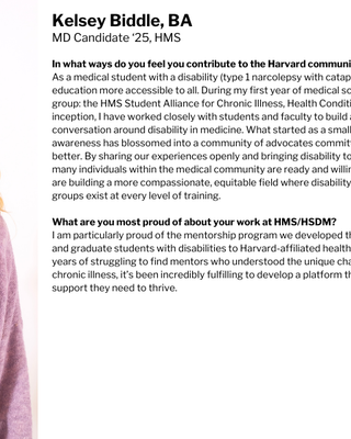 Kelsey Biddle is wearing a lavender cowl-neck sweater.